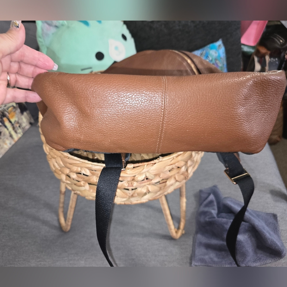 🎒 Brown Coach Leather Classic Backpack - Preloved Condition - Picture 9 of 12